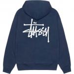Базовый худи на молнии Stussy, синий - фото 10