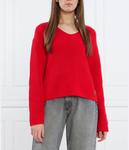 Пуловер женский Hugo свободного кроя, красный - фото
