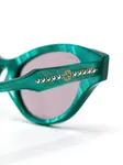 Солнцезащитные очки с логотипом Interlocking G Gucci Eyewear, зеленый - фото 3