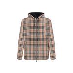 Куртка Check Reversible Hooded Jacket Burberry, бежевый - фото 3