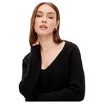 Свитер Pieces Ellen V Neck, черный - фото 4