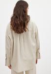 Блузка на пуговицах NA-KD, бежевый - фото 3