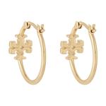 Логотип выгравированные серьги-кольца TORY BURCH - фото 2