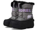 Ботинки SOREL Kids Childrens Snow Commander, цвет Chrome Grey/Euphoric Lilac - фото
