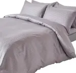 Постельное белье HOMESCAPES, плотность 330, серое, 135 х 200 см - фото