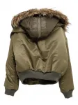 Куртка с меховым капюшоном August Barron, зеленый - фото 2