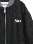 Фетровый бомбер MSGM Kids, серый - фото 3