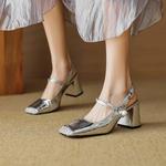 Сандалии на бретельках 7 см Women's Echo&yolo, серебристый - фото 11