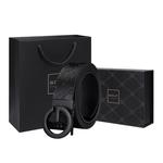 Мужской кожаный ремень GOLF, Черный - фото 2