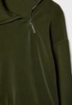 Толстовка Stradivarius SOFT-TOUCH WITH SIDE ZIP , Dark Green - фото 7