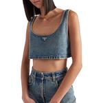 Топ женский Prada джинсовый, синий - фото 4