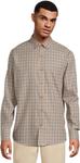 Рубашка Johnston & Murphy Heathered Shirt, цвет Brown/Navy - фото