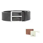 Ремень мужской кожаный Burberry с узором, черный - фото 3