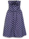 Платье миди в горошек Self-Portrait, синий - фото