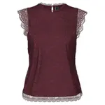 Блуза Pieces Olline Lace, красный - фото