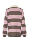 Джемпер Modström PELHAMMD STRIPE POLO, Lilac/Chocolate/Brown - фото 5