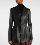 Кожаный блейзер Fforme, черный - фото 6