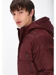 MO Мужская парка бордового цвета - фото 5