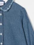 Aspesi Kids джинсовая рубашка на пуговицах, синий - фото 3