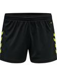 Шорты Hummel Hmlcore Xk Poly, цвет BLACK/LIME POPSICLE - фото