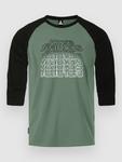 Лонгслив Horsefeathers Rollin Raglan Longsleeve, iceberg green/black - фото