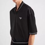 Рубашка поло мужская черная Prada, черный - фото 2