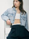 Куртка межсезонная Pull&Bear CAZADORA, Blue Denim - фото 7