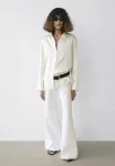 Свободная рубашка Massimo Dutti, White - фото 2