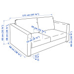 ВИМЛЕ 2 раскладывающийся диван, Халларп бежевый VIMLE IKEA - фото 7