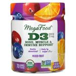 MegaFood D3 Mixed Fruit 1000 МЕ (25 mcg) 70 Gummies - фото