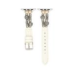 IBOANN Часы Strap Apple Compatibility Bead Material, Vintage Single Wrap Belt-Brown - фото 3