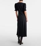 Платье миди со сборками Chloé, черный - фото 3