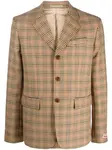 Однобортный блейзер в клетку KENZO, нейтральный - фото
