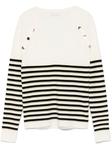 LIU JO полосатый свитер, белый - фото