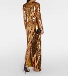 Платье с блестками Dolce&Gabbana, золото - фото 3