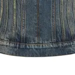 Бюстье из денима Alexander McQueen, синий деним - фото 7