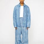 Кожаная куртка унисекс Stussy, цвет Washed Black - фото 2