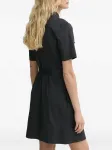 Платье-рубашка мини с поясом Theory, черный - фото 2