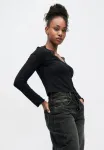 Топ с длинными рукавами Even&Odd, Black - фото 4