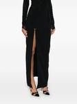 Mugler юбка макси с боковыми разрезами, черный - фото 3