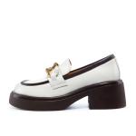 Лоферы женские Harson, цвет Beige/coffee - фото