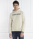 Толстовка мужская Tommy Jeans базовая с надписью, бежевый - фото 3