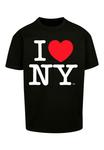Футболка с принтом I Love Ny Oversize Merchcode, черная - фото 3