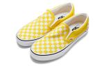 Кроссовки classic slip-on 'checkerboard - cyber yellow' Vans, желтый - фото 2