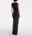 Полупрозрачное макси-платье Missoni, Multicolor Black, Green, Blue - фото 3