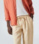 Льняные прямые брюки Fedeli, бежевый - фото 5