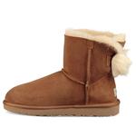 Угги (WMNS) UGG Fluff Bow Mini Fleece Lined Brown - фото