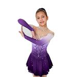 HEAD Платье для фигурного катания Custom, девичье, синее, с длинным рукавом, Rose Red, размер S - фото 3