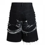 DND4DES Черные джинсовые шорты мужские - фото 4