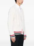 Кардиган из шерсти с косичками Thom Browne, белый - фото 3